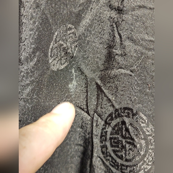 Woman's Vintage Double Horse Black Silk Button-Up Jacket Size M - Picture 6 of 10